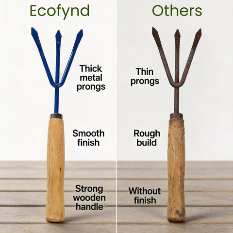 ecofynd Cultivator with Wooden Handle