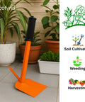 ecofynd Heavy Duty Garden Hand Hoe with Handle – Orange