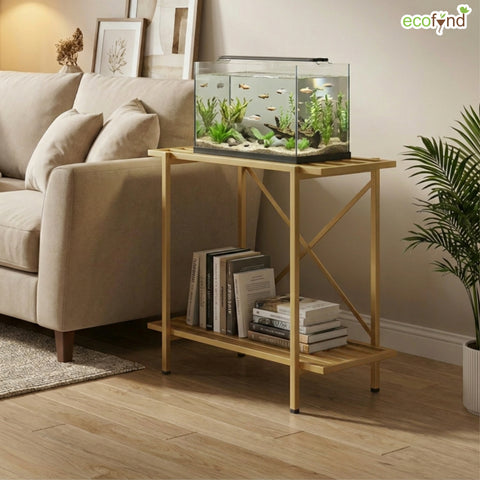 ecofynd 2-Tier Gold Fish Tank Stand