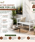 ecofynd 2 Seater Garden Bench for Indoor & Outdoor Park