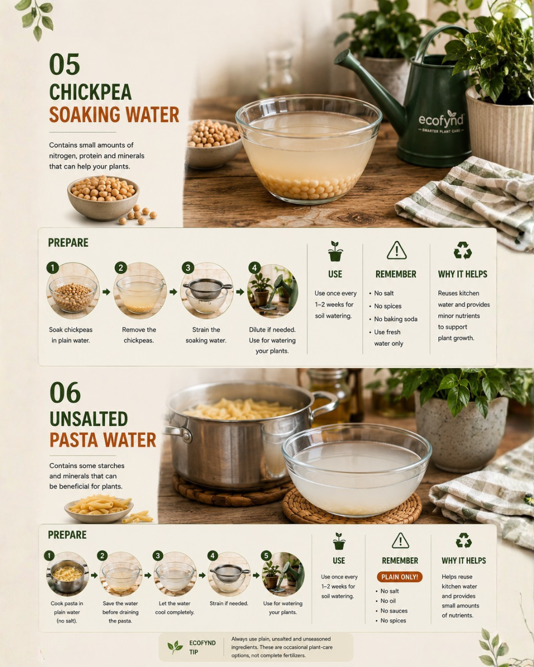 Ecofynd Kitchen Plant Fertilizers guide page