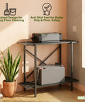 ecofynd 2-Tier Black UPS Stand for Home and Office