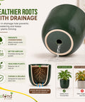 ecofynd 5 Inch Ceramic Plant Pots with Drainage Hole