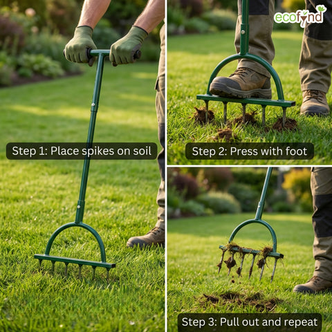 ecofynd Ecofynd DeepRoot Lawn Aerator Tool with 6 Metal Spikes
