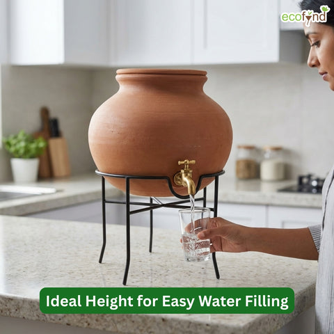 ecofynd Ecofynd Lightweight Metal Matka Stand for Kitchen - Style 3
