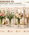ecofynd Glass Vase for Flowers & Decor – Clear Goblet Shape | Transparent