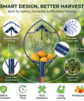 ecofynd Ecofynd Blue Fruit Picker Net for Mangoes & Tree Fruit Harvesting