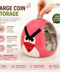 ecofynd Ceramic Piggy Bank Coin Holder for Kids