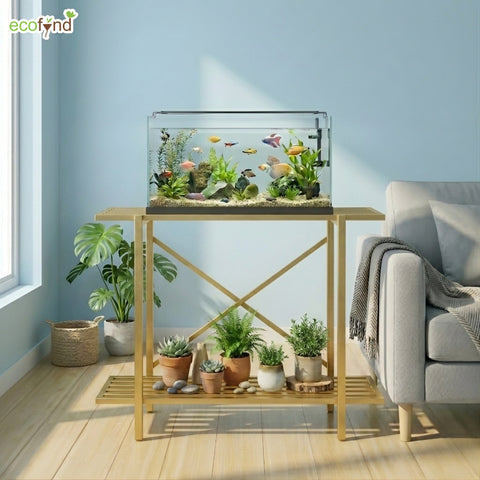 ecofynd 2-Tier Gold Fish Tank Stand