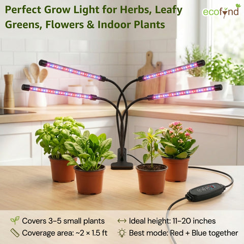 ecofynd Ziva Grow Light for Indoor Plants (Herbs, Leafy Plants & Flowering