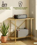 ecofynd 2-Tier Gold UPS Stand for Home and Office