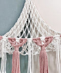 Ecofynd Macrame Pink Soft Toy Organizer | Toy Hammock