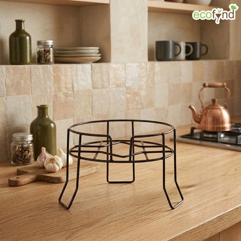ecofynd Ecofynd Small Metal Matka Stand for Kitchen - Style 2