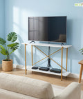 ecofynd Elix 47 Inch TV Stand – Modern Multipurpose Utility Console