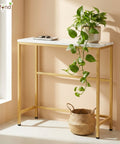 ecofynd 35 Inch 3 Tier Console Table