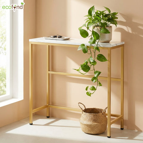 ecofynd 35 Inch 3 Tier Console Table