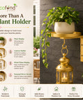 ecofynd 4 Pack Cora Wall Mounted Metal Plant Stand with Hanging Hook