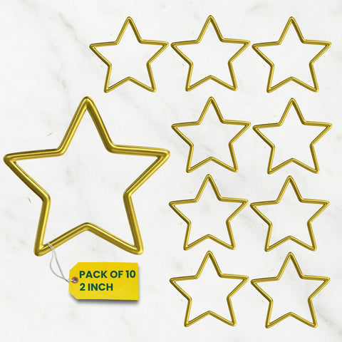 ecofynd Star 2 Inch Metal Crafts Hoops