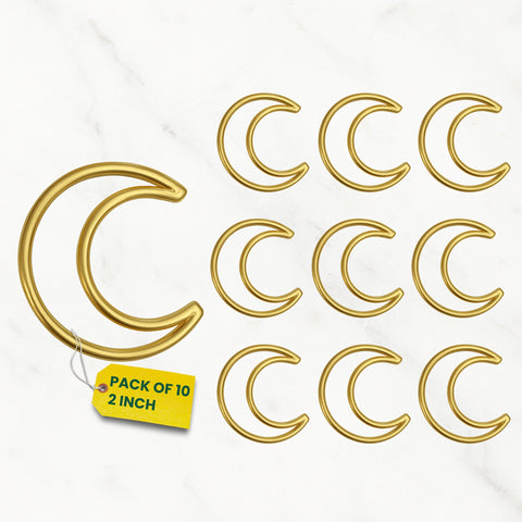 ecofynd Moon 2 Inch Metal Crafts Hoops