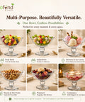 ecofynd Glass Fruit Bowl with Pedestal Stand