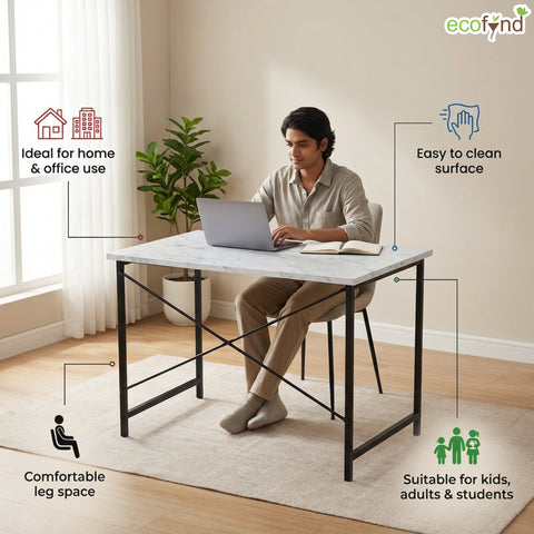 ecofynd Multipurpose Wood Laminated Office Desk Table