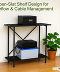 ecofynd 2-Tier Black UPS Stand for Home and Office