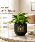 ecofynd 4.5 Inch Lotus Terracotta Pot for Indoor Plants