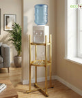 ecofynd Ecofynd HydroNest 2-Tier Golden Water Dispenser Stand with Storage Shelf