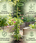 ecofynd Light Green Metal Plant Trellis – 18 Inch Rust-Resistant Stake