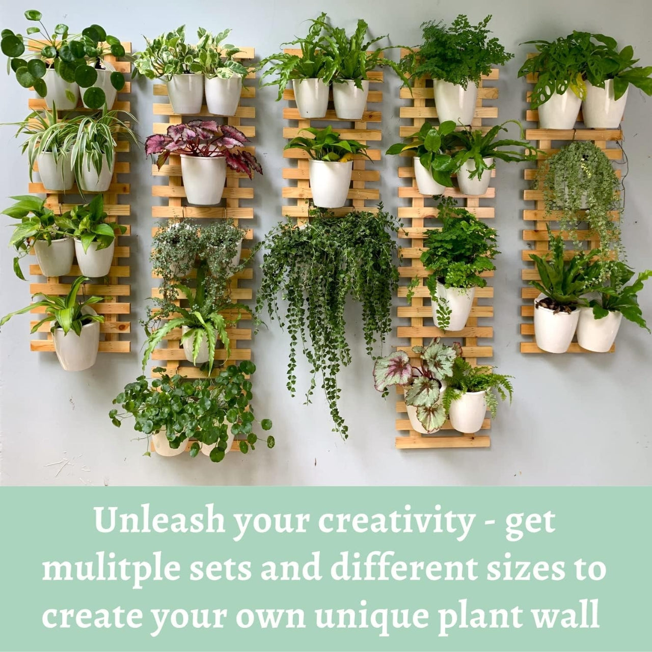 Ecofynd Wooden Hanging Planter Wall Frame