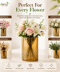 ecofynd 3.9 Inch Glass Flower Vase for Fresh & Artificial Flowers