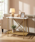 ecofynd 26 Inch 2 Tier Console Table
