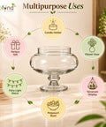 ecofynd Decorative Glass Bowl for Floating Candles