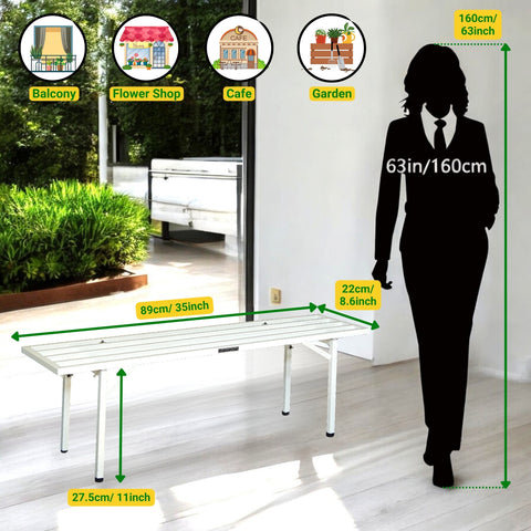 Ecofynd White Heavy-Duty Metal Plant Stand – Stable Multi-Pot Organizer