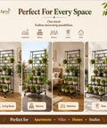 ecofynd Eden Plant Stand with Wheels for Outdoor Balcony