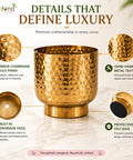 ecofynd Premium Golden Metal Planter – 5 Inch, Goblet Design