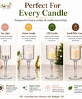 ecofynd 2.9 Inches Glass Candle Stand