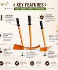ecofynd 3 Pcs Gardening Hand Tools Set (Pickaxe)