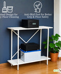 ecofynd 2-Tier White UPS Stand for Home and Office