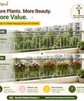 ecofynd 1 Pack 16 Inches Metal Hanging Flower Pot Stand For Railing Planters