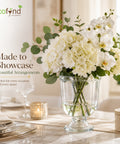 ecofynd 4.8 Inches Glass Vase for Flower Plants