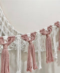 Ecofynd Macrame Pink Soft Toy Organizer | Toy Hammock