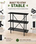 ecofynd 3-Tier Multipurpose Kitchen Rack Heavy Duty Metal Storage Rack for Kitchen Organizer