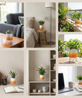 ecofynd Ecofynd Lucas Tabletop Metal Planter with Orange Stand