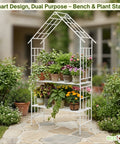 ecofynd Ecofynd White Arbor 2 Seater Garden Bench for Outdoors Hut Shaped