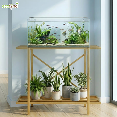 ecofynd 2-Tier Gold Fish Tank Stand