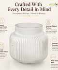ecofynd 4.7 Inch Glass Flower Vase for Fresh & Artificial Flowers