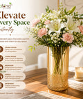 ecofynd 3.9 Inch Glass Flower Vase for Fresh & Artificial Flowers