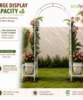 ecofynd 5 Feet High x 4 Feet Wide White Graden Arch Plant Stand