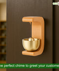 ecofynd Wooden Door Chime with Brass Bell – Handcrafted Home Accent